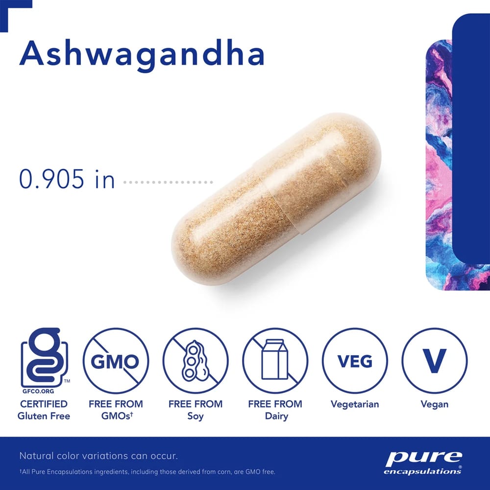 Pure Encapsulation Vitamins & Supplements Pure Encapsulations Ashwagandha 60 Capsules