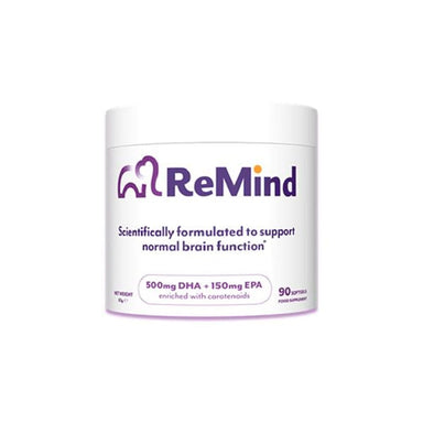 ReMind Food Supplement ReMind 500mg DHA+150mg EPA 90 Capsules