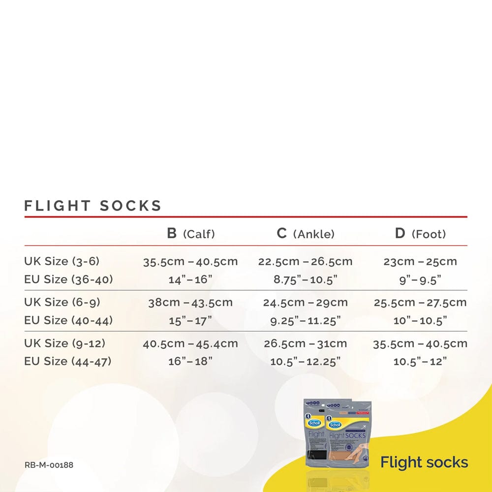 Scholl Compression Socks Scholl Flight Socks Black