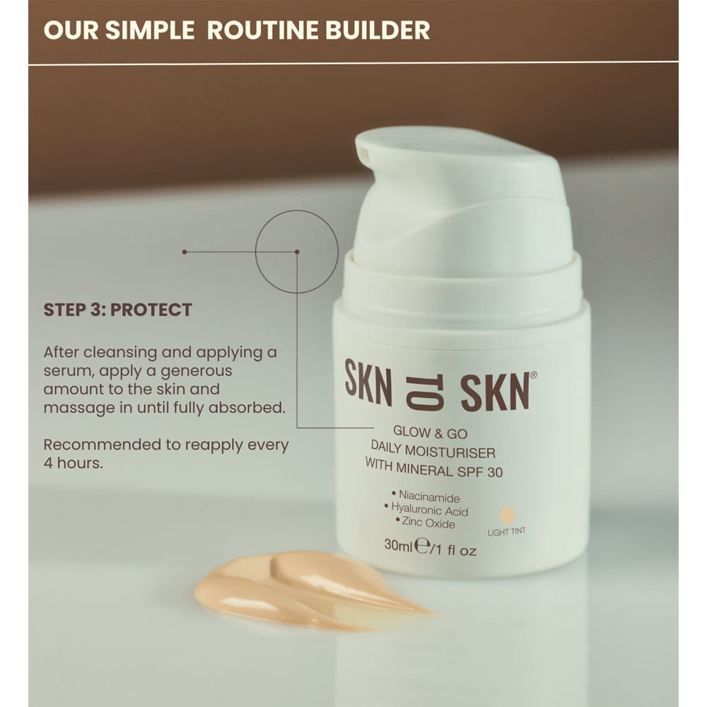 SKN TO SKN Moisturiser With SPF SKN TO SKN Glow & Go Daily Moisturiser With Mineral SPF30 30ml