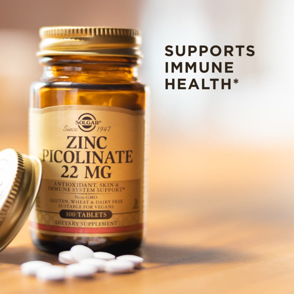 Solgar Vitamins & Supplements Solgar Zinc Picolinate 22mg 100 Tablets