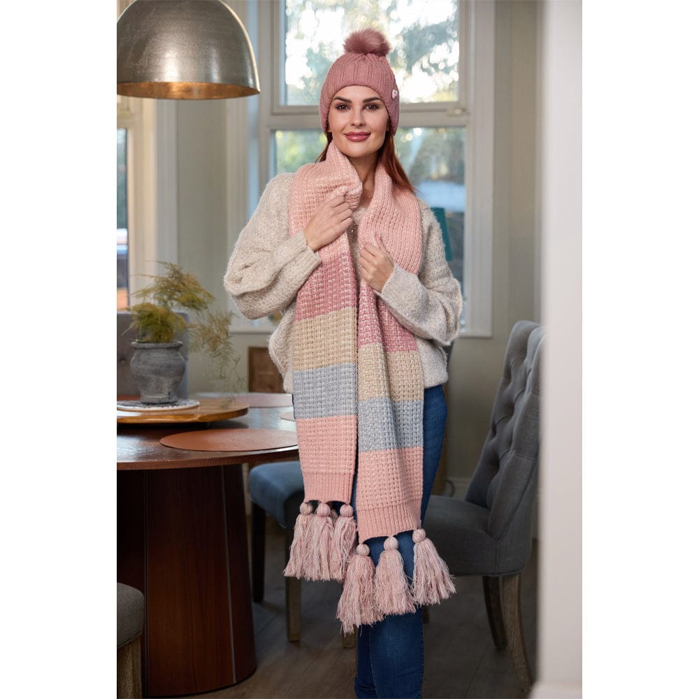Brandwell Gift Set Something Special Chunky Knit Hat & Tassel Scarf Gift Set