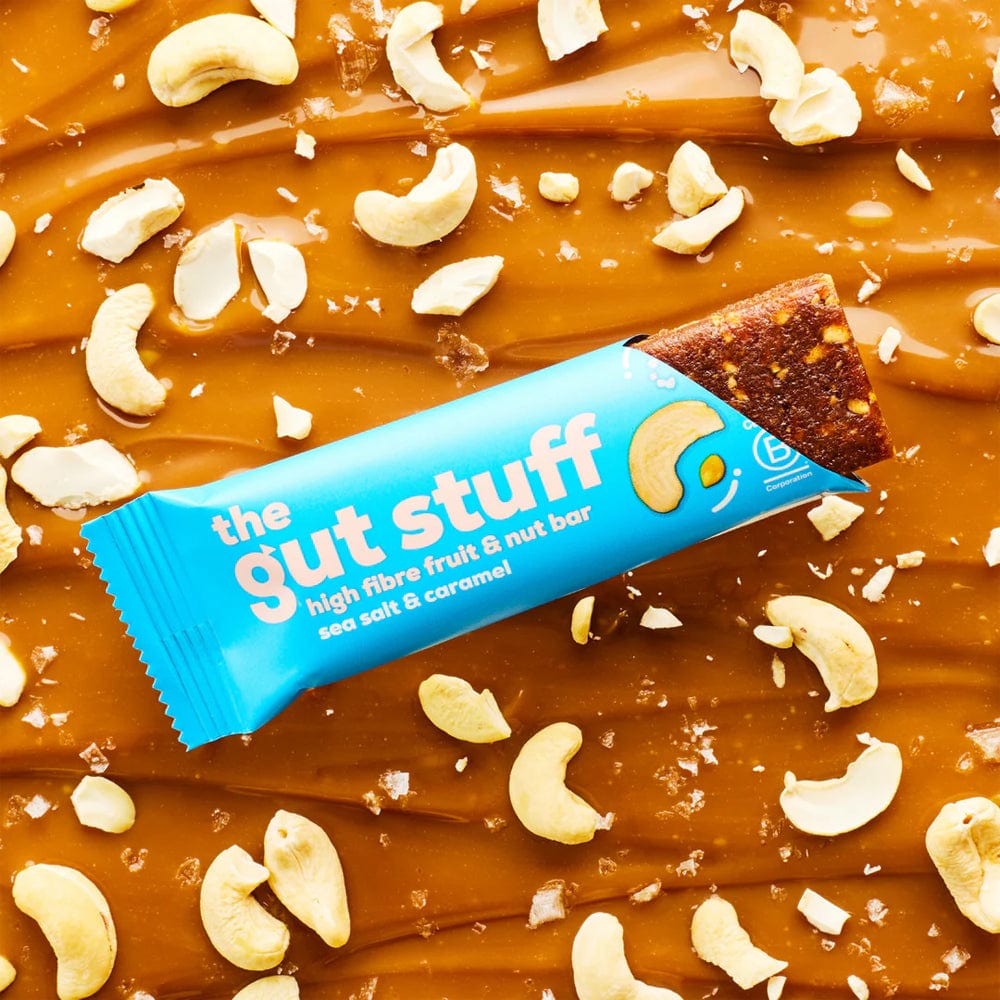 The Gut Stuff Fibre Bars The Gut Stuff High Fibre Bars - Sea Salt & Caramel 12 bar box