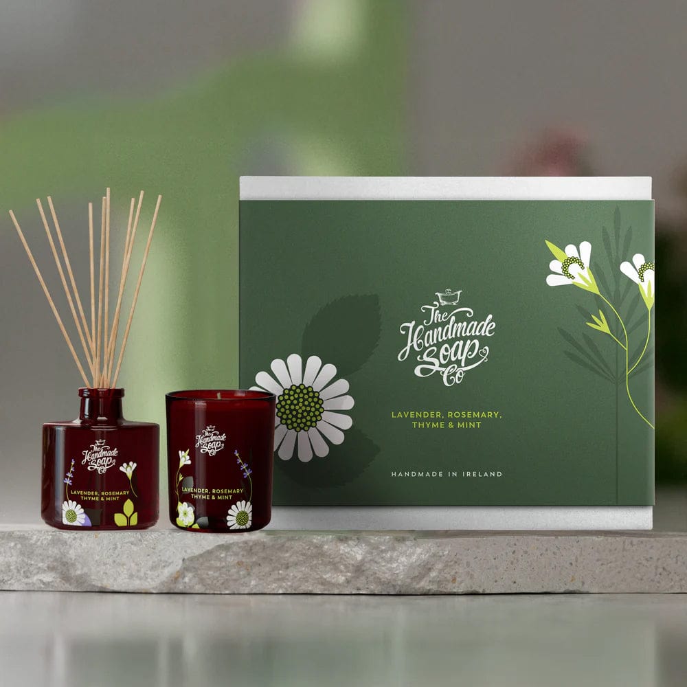 The Handmade Soap Company Candle Set The Handmade Soap Company Lavender, Rosemary, Thyme & Mint Candle & Diffuser Set