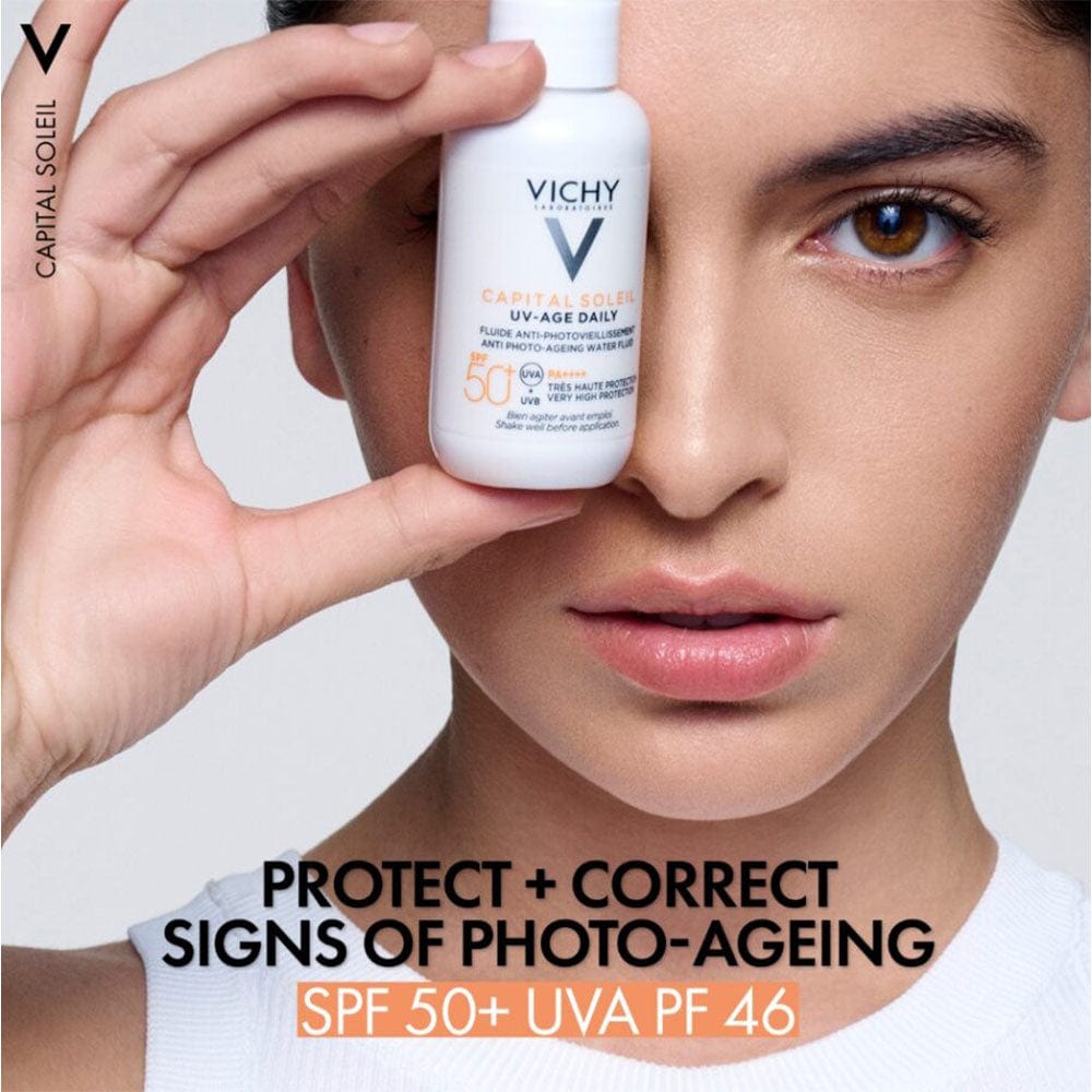 Vichy Moisturiser With Spf Vichy Capital Soleil UV Age Daily SPF50+ Facial Sunscreen