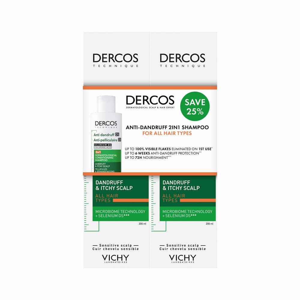 Vichy Anti-Dandruff Shampoo Vichy Dercos Anti-Dandruff 2 in 1 Shampoo 200ml Duo