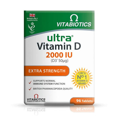 Vitabiotics Vitamins & Supplements Vitabiotics Ultra Vitamin D3* 2000 IU (50µg) 60's