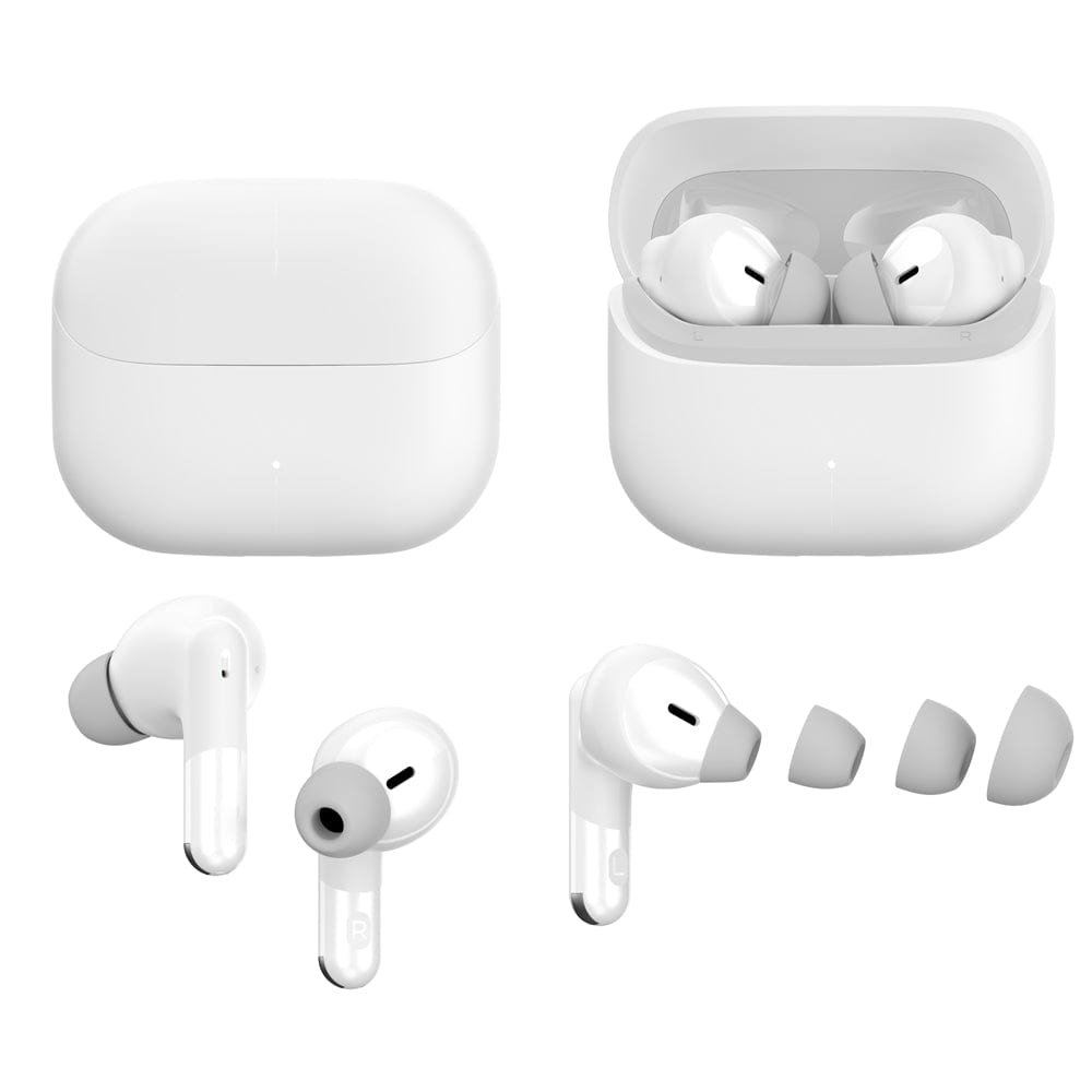 iTek Earbuds White Wireless ENC Earbuds with Charging Case