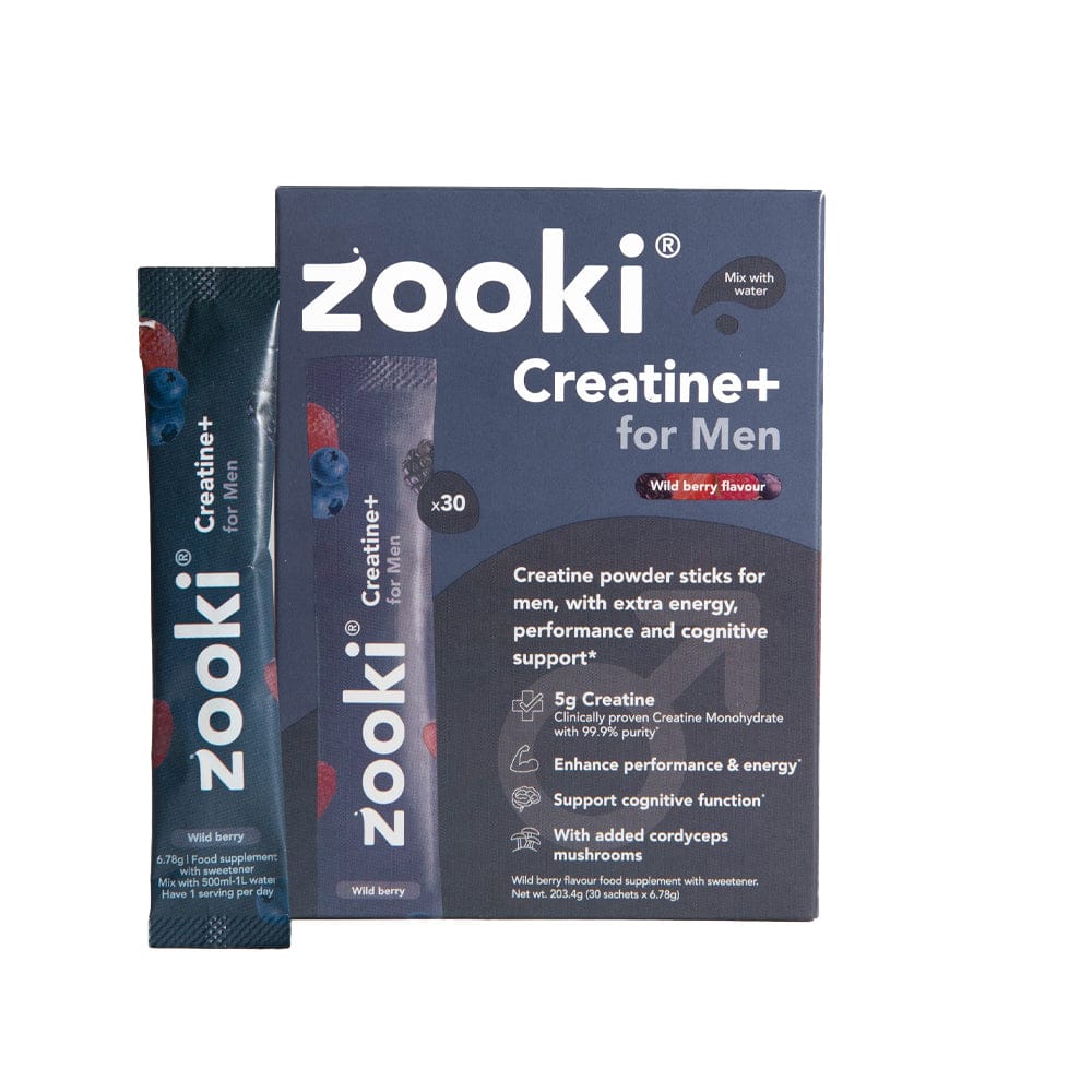 Zooki Vitamins & Supplements 30 Sachets Zooki Creatine+ For Men Wild Berry