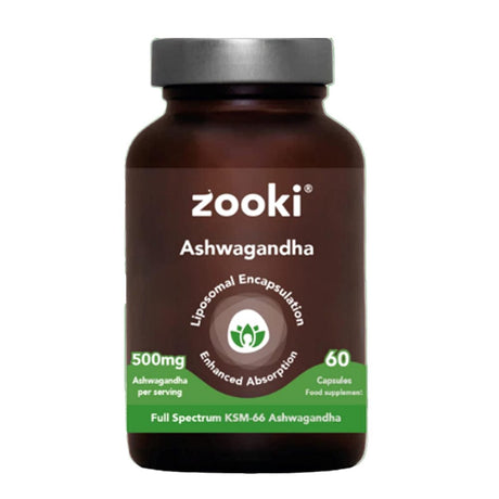 Zooki Vitamins & Supplements Zooki Liposomal Ashwagandha Capsules 30 Servings