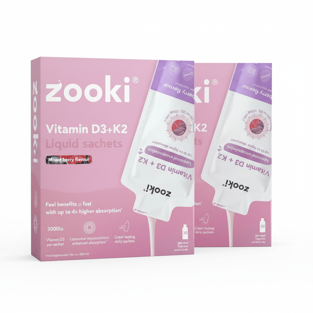 Zooki Vitamins & Supplements Zooki Liposomal Vitamin D3 +K2 Mixed Berry 2 Months Supply