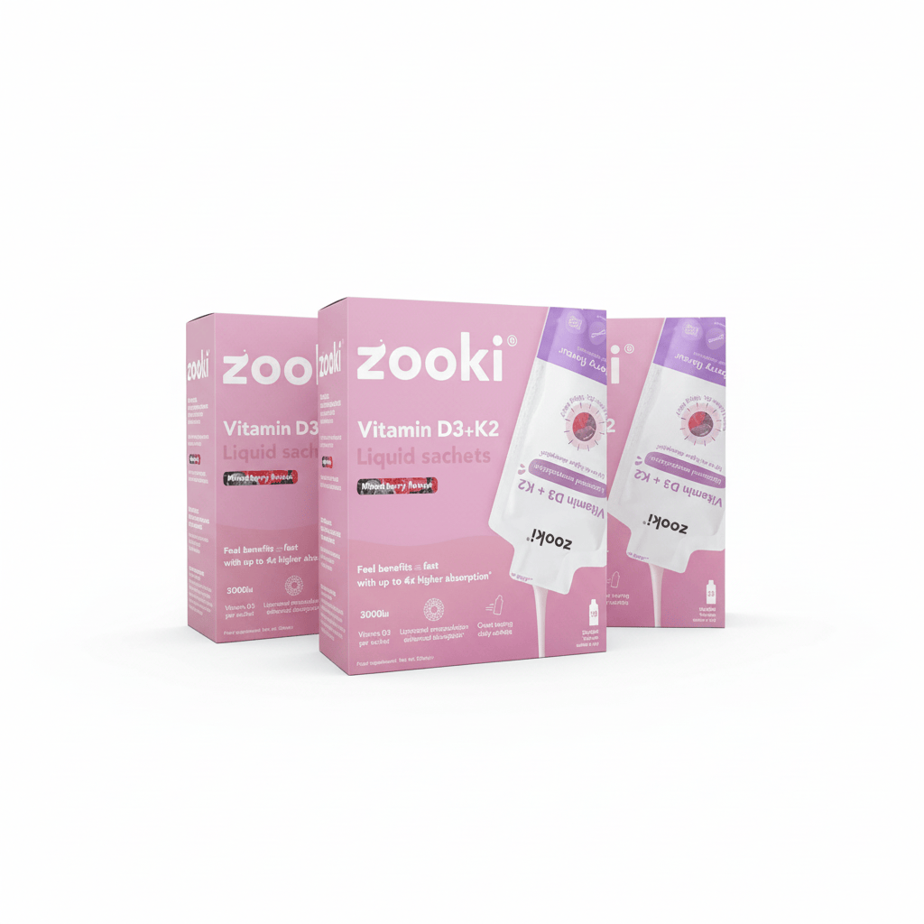Zooki Vitamins & Supplements Zooki Liposomal Vitamin D3 +K2 Mixed Berry 3 Months Supply