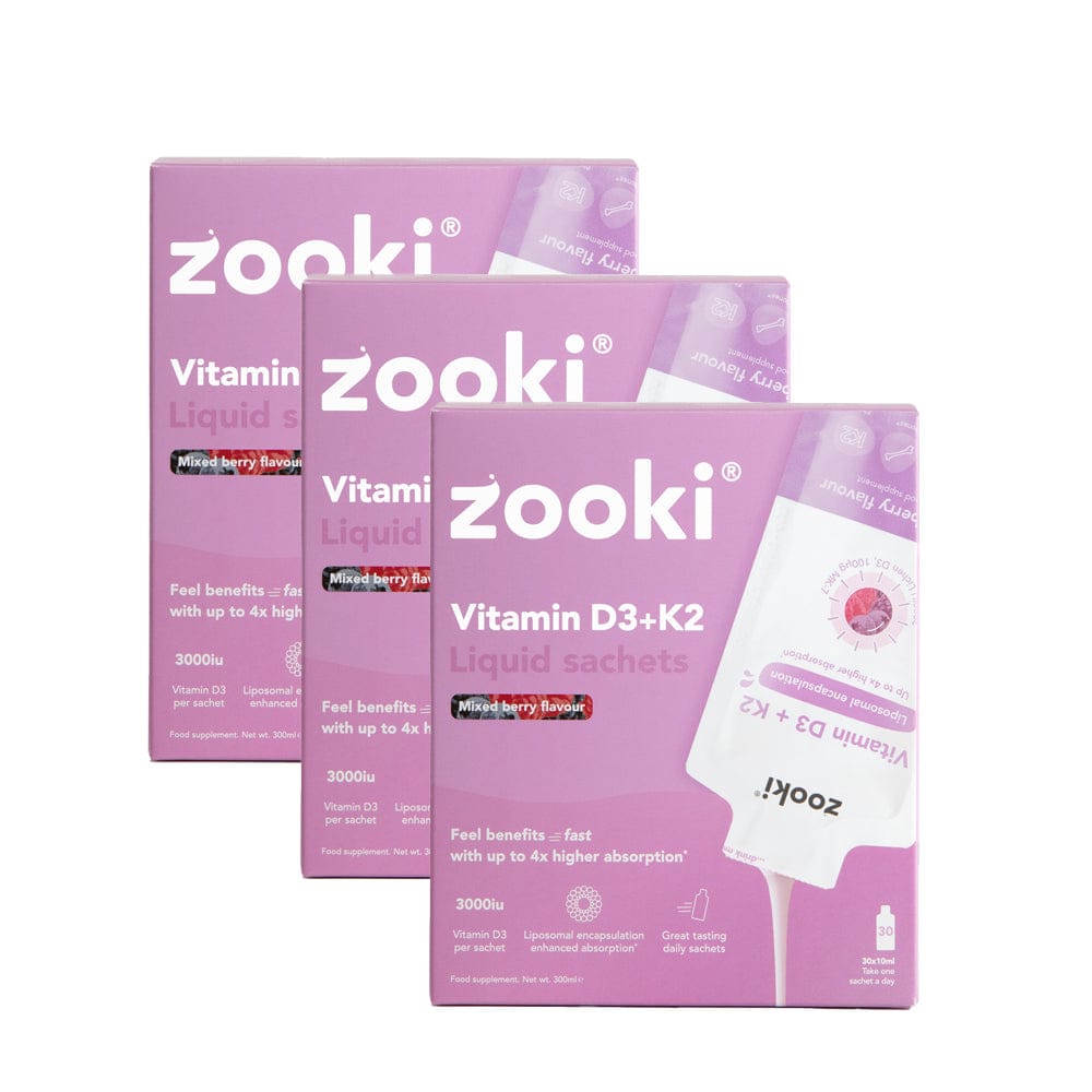 Zooki Vitamins & Supplements Zooki Liposomal Vitamin D3 +K2 Mixed Berry 3 Months Supply