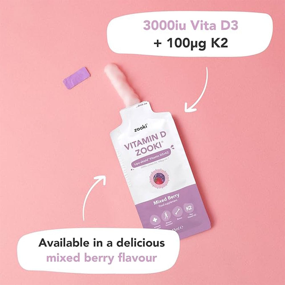 Zooki Vitamins & Supplements Zooki Liposomal Vitamin D3 +K2 Mixed Berry