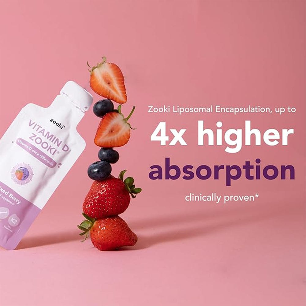 Zooki Vitamins & Supplements Zooki Liposomal Vitamin D3 +K2 Mixed Berry