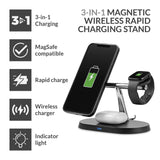 iTek Wireless Charger 3 in 1 MagSafe Wireless Rapid Charging Stand