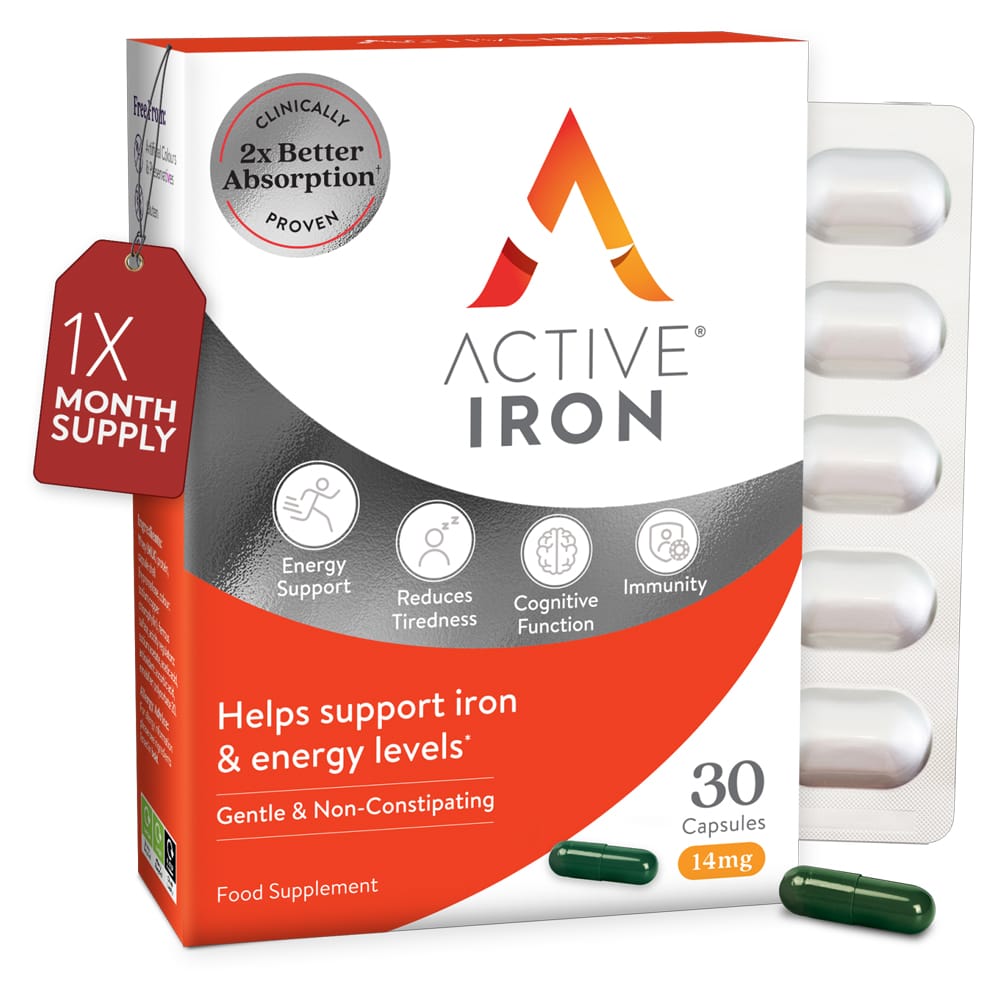 Active Iron Vitamins & Supplements Active Iron 14mg 30 Capsules