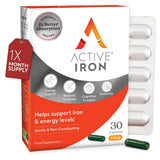 Active Iron Vitamins & Supplements Active Iron 14mg 30 Capsules