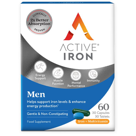 Active Iron Vitamins & Supplements Active Iron & B Complex Plus For Men 60 Capsules