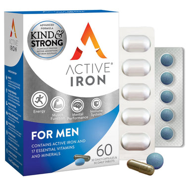 Active Iron Vitamins & Supplements Active Iron & B Complex Plus For Men 60 Capsules
