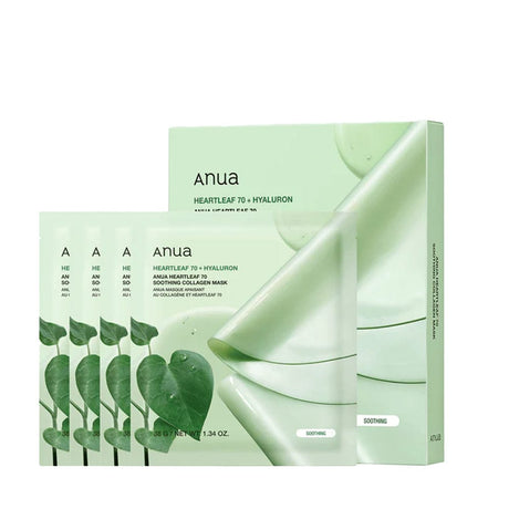 Anua Face Mask Anua Heartleaf 70 Soothing Collagen Mask (4 Pack)