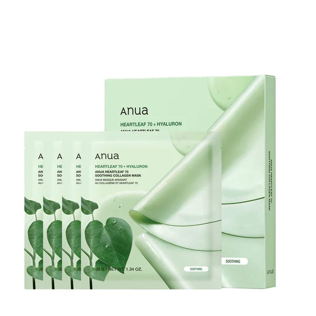 Anua Face Mask Anua Heartleaf 70 Soothing Collagen Mask (4 Pack)