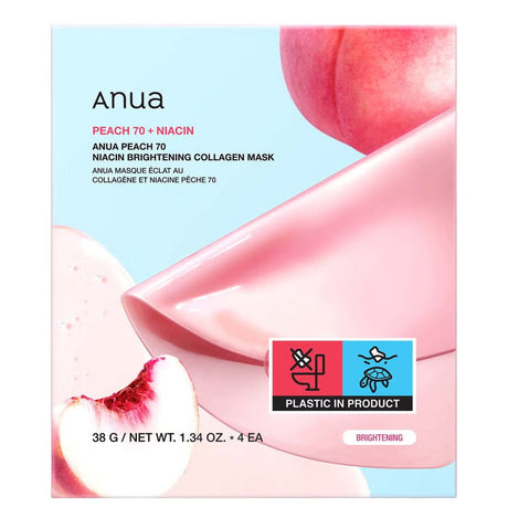 Anua Face Mask Anua Peach 70 Niacin Brightening Collagen Mask (4 Pack)
