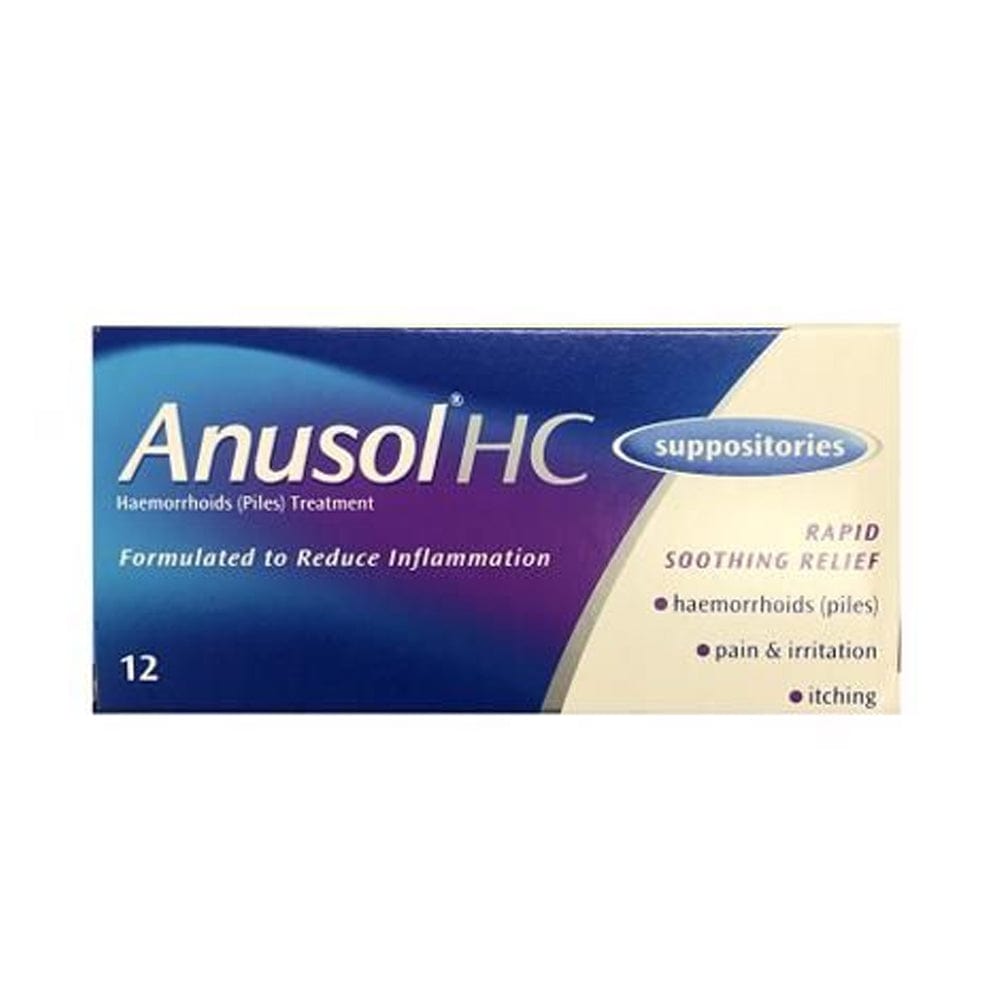 Meaghers Pharmacy Haemorrhoids & Piles Treatment Anusol HC Suppositories 12