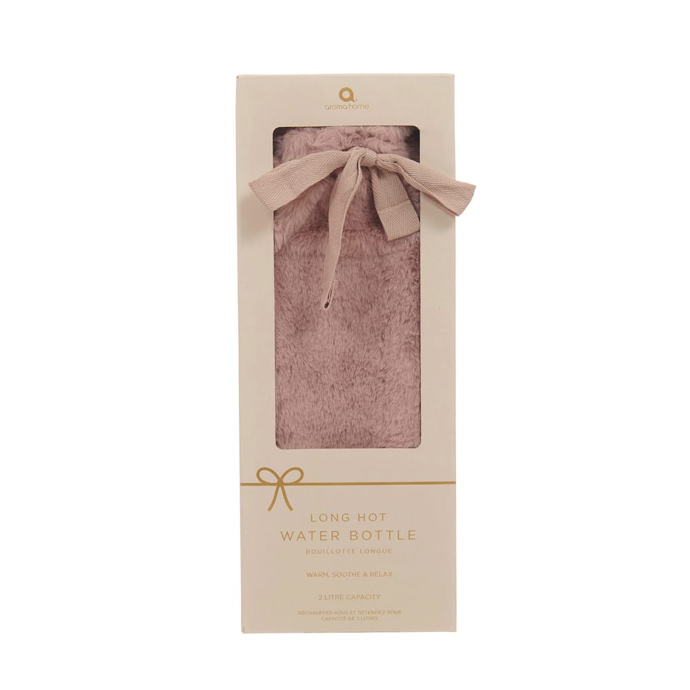 aroma home Hot Water Bottle Aroma Home Pink Faux Fur Long Hot Water Bottle