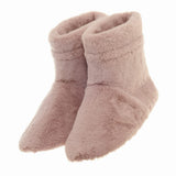 aroma home slippers Aroma Home Pink Faux Fur Slipper Boots With Inner Warming Pack