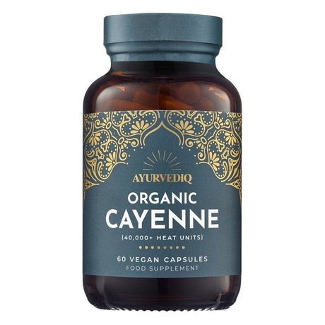 AYURVEDIQ Vitamins & Supplements Ayurvediq Organic Cayenne 60 Capsules