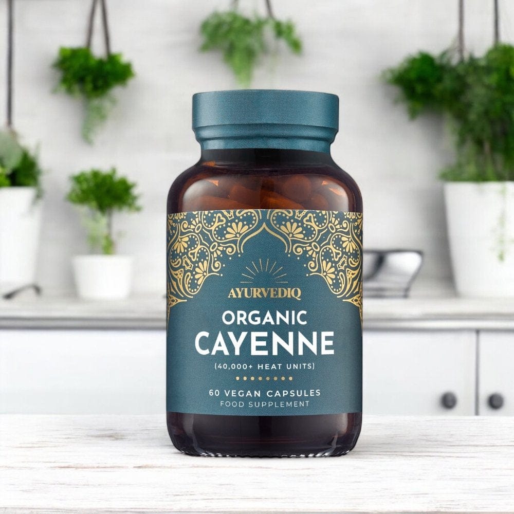 AYURVEDIQ Vitamins & Supplements Ayurvediq Organic Cayenne 60 Capsules