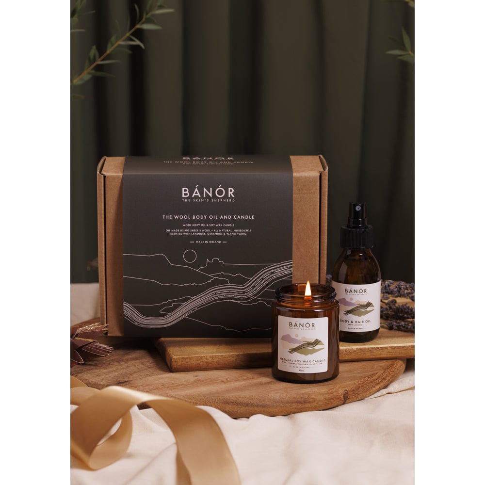 Bánór Gift Set Bánór Wool Body Oil and Candle