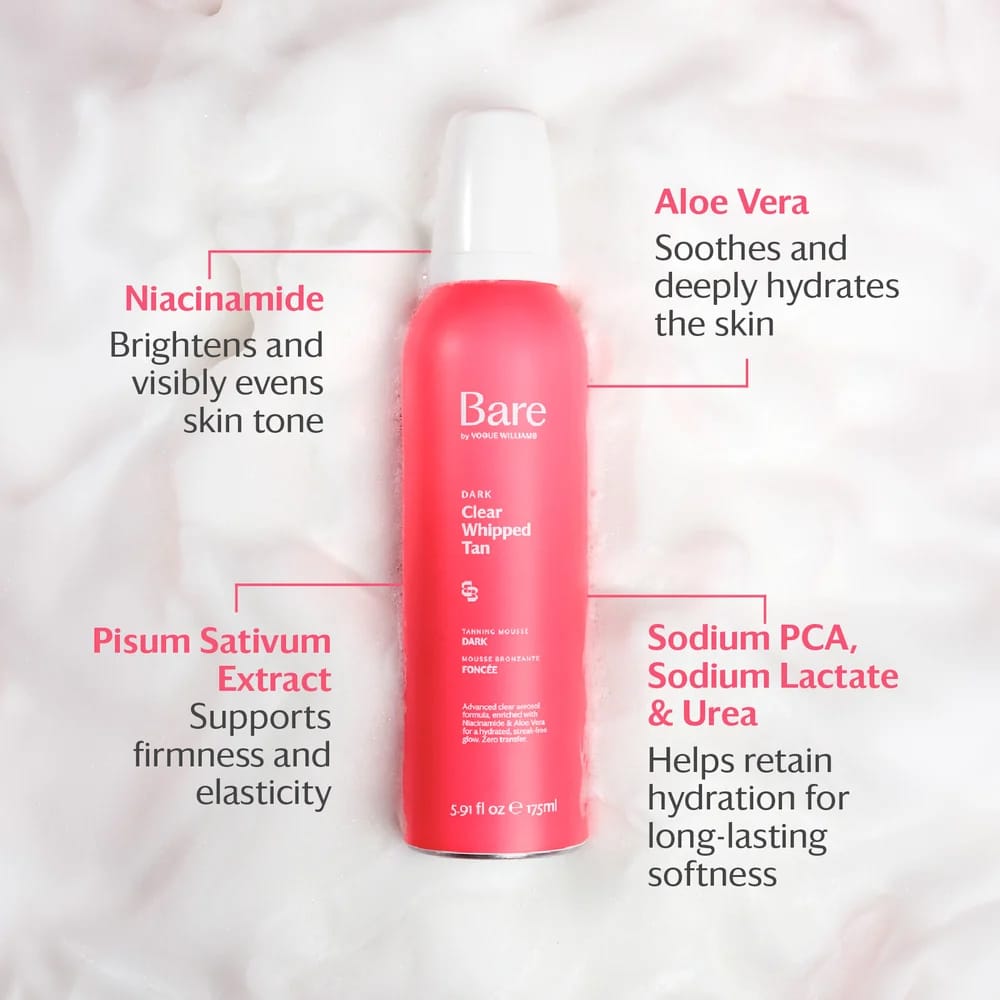 Bare By Vogue Tanning Foam Bare By Vogue Clear Whipped Tan 175ml