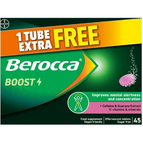 Berocca Vitamins & Supplements Berocca Boost Effervescent 30 Tablets + 50% Extra Free