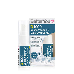 You added <b><u>BetterYou D1000 Vegan Vitamin D Oral Spray 15ml</u></b> to your cart.