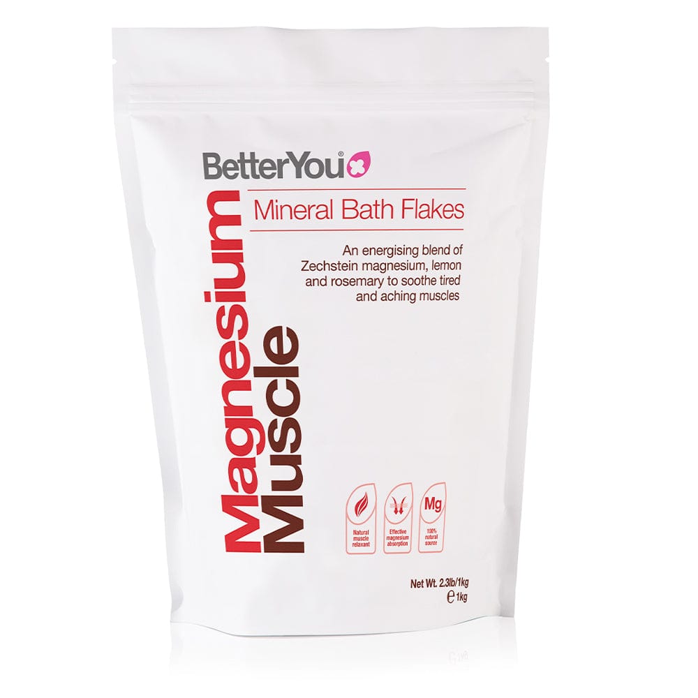 BetterYou Bath Salts BetterYou Magnesium Muscle Bath Flakes 1kg