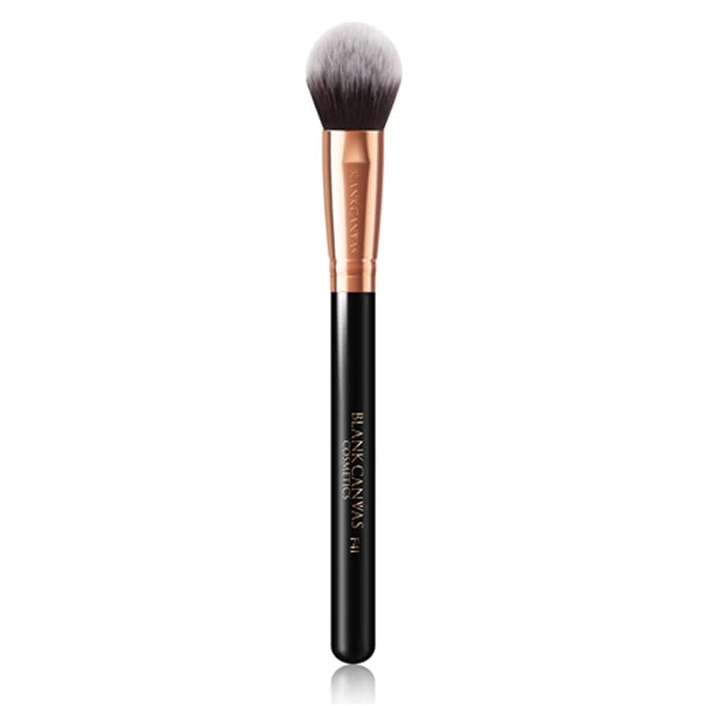 Blank Canvas Makeup Brush Blank Canvas F41 - Flat Tapered Cheek Brush Rose Gold/ Black
