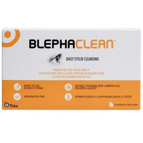 Blephaclean Eyelid Hygiene Blephaclean Eyelid Cleansing Wipes 20 Pack