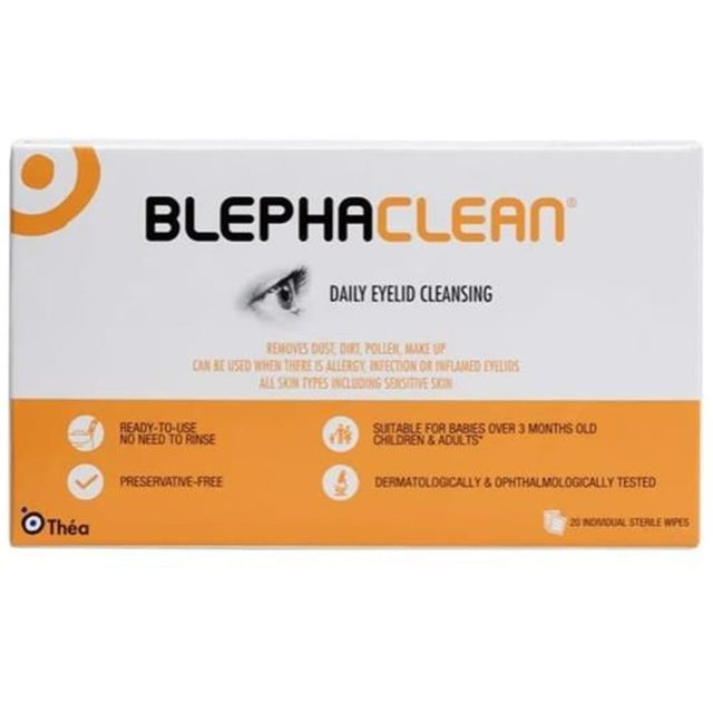 Blephaclean Eyelid Hygiene Blephaclean Eyelid Cleansing Wipes 20 Pack