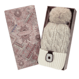 brandwell hat Beige Brandwell Chunky Knit Hat With Removeable LED Light