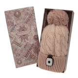 brandwell hat Dusty Pink Brandwell Chunky Knit Hat With Removeable LED Light