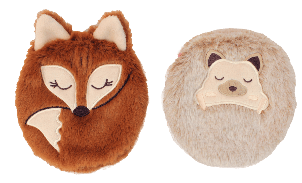 brandwell Gift set Fox & Hedgehog Brandwell Pair Of Plush Click & Heat Animal Handwarmers