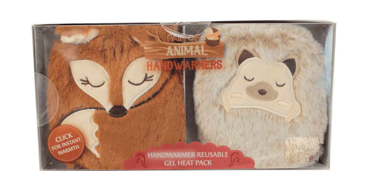 brandwell Gift set Brandwell Pair Of Plush Click & Heat Animal Handwarmers