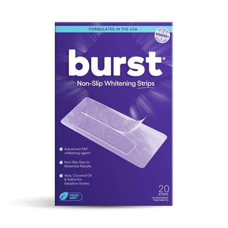 Burst Oral Care Teeth Whitening Strips Burst Non-Slip Whitening Strips 10 Treatments