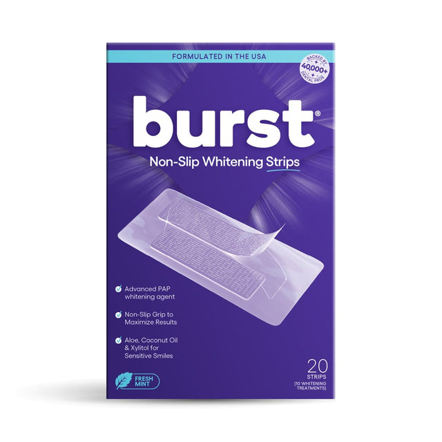 Burst Oral Care Teeth Whitening Strips Burst Non-Slip Whitening Strips 10 Treatments