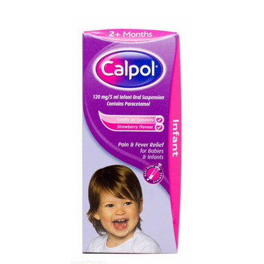 Meaghers Pharmacy Childrens Pain Relief 60ml Calpol Sugar Free Infant Suspension with Syringe