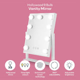Carmen mirror Carmen Hollywood 9 Bulb Mirror Metal