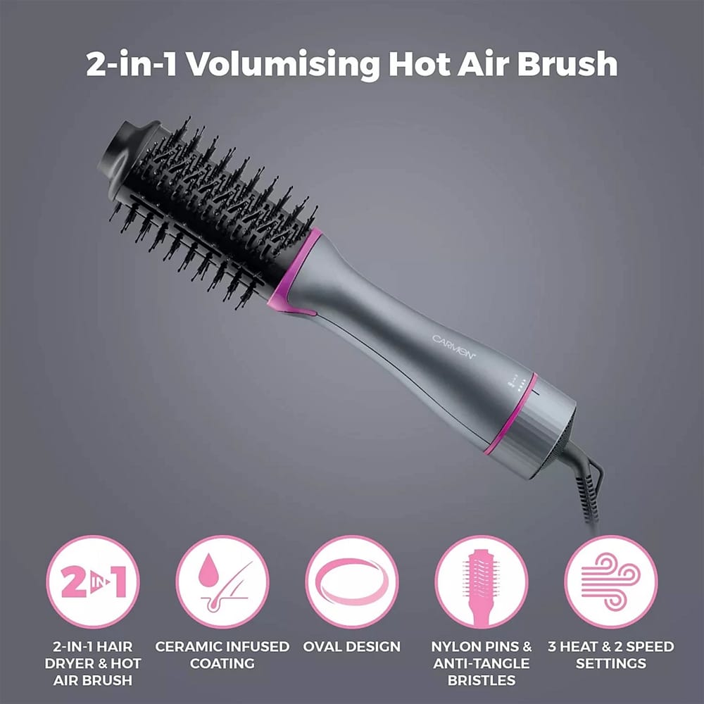 Carmen Hair Dryer Carmen Neon Oval Hot Air Brush