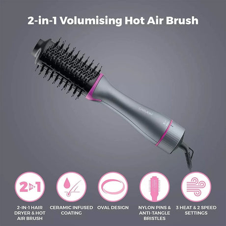 Carmen Hair Dryer Carmen Neon Oval Hot Air Brush